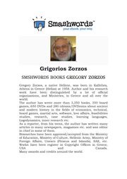 SMASHWORDS BOOKS Gregory Zorzos