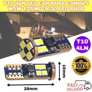 T10 4LN Led Car Bulb Canbus W5W 12SMD 3030 Led Bulb