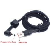 65W USB male head to DC 4.0x1.7mm Power Supply Adapter Cord 1.8m for Lenovo 100-15 B50-10 YOGA 710 5