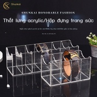 Acrylic belt storage box transparent belt display rack cosmetic storage present