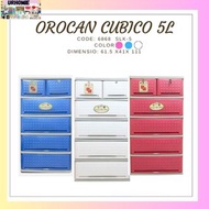 Orocan Drawer CUBICO 5 Layer No. 6868-SLK -5/ Cabinet/Storage/organizer/Wardrobe/Damitan/Furniture/D