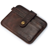 Men Genuine Leather Minimalist Slim Wallet Small Credit Card Purse Mini Money Bag Pouch Dompet Lelak