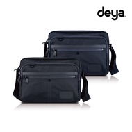 deya-1993 Classic Side Backpack Black Blue-Multi-Layer Storage Bag Top Nylon Water-Repellent Casual 
