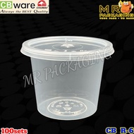 CB R6 Round Container With Lid ( 100sets± ) 6oz Disposable PP Plastic Food Box Ware - Bekas Bulat Ch