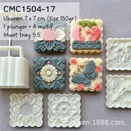 Cmc1504-17 Large Mooncake Mold 150gr Pia Bulan Snowskin Mochi Cake