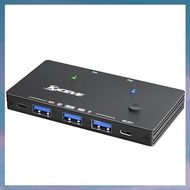 [hotkeystore.]  USB 3.0 Switch 10Gbps 2 Input 4 Output USB C Switch for Devices Share Printer, Scann