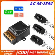 433Mhz Wireless Remote Control Switch 30A DC 12V 24V 36V 85V High Power RF Relay Receiver for Pumps 