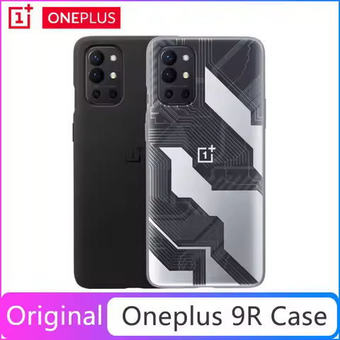 Original Oneplus 9R Protective Case Sandstone Black Magnetic Circuit Hard shell Official Protective 