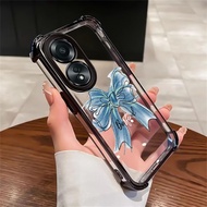 Case For OPPO A58 4G A58 5G A78 A58X 5G Phone Butterfly Transparent Silicone Protective Cover