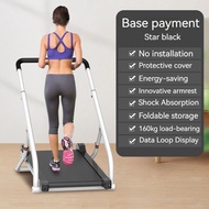 Treadmill small mechanical treadmill foldable indoor walking machine