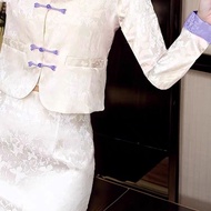 Spring Trendy Retro-Chinese Style Two-Piece Set | Meilady Top & Dress GZRJ