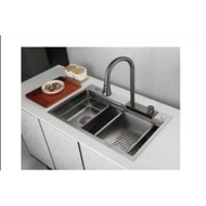 Itto multiple kitchen sink.with waterfall tap