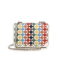 美國 tory burch ROBINSON EMBROIDERED  民族風 彩色電繡 鍊條兩用 郵差包