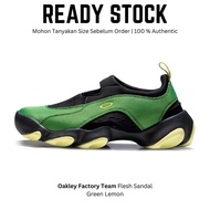 Oakley Factory Team Flesh Sandal Green Lemon | Sandal Pria Original 100 %