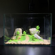 [Full combo tank 30x20x20 with Full accessories] miniature fish tank set of rocky mountains and hill