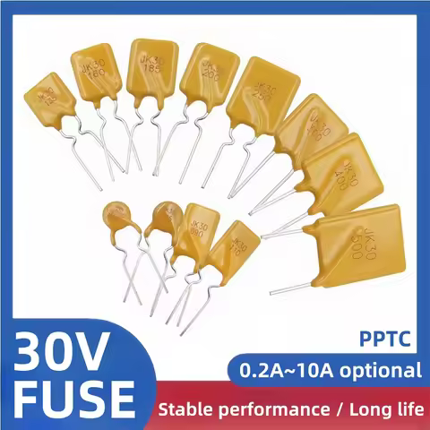 Resettable Fuse 30V PTC Polymer PPTC DIP JK30 0.2A 0.5A 0.75A 0.9A 1.1A 1.35A 1.6A 1.85A 2A 2.5A 3A 