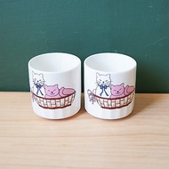 【北極二手雜貨】近新 Chuan kuo全國瓷器茶杯 簡約風格 貓咪杯