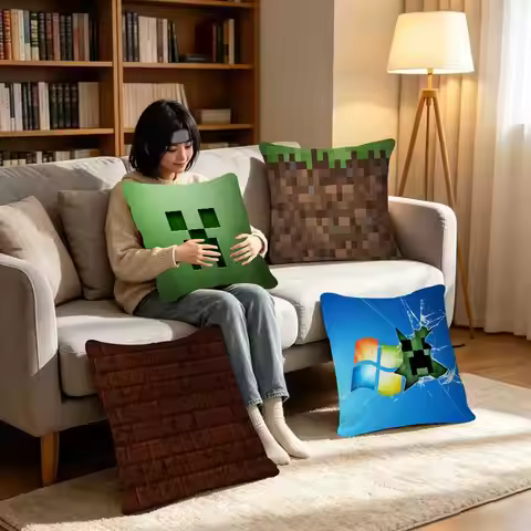 PC Game M-Minecraft Pillow Gift Home Office Decoration Bedroom Sofa Car Cushion Cover case 45x45