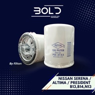Nissan Cars Engine Oil Filter Serena / Altima / President / B13 / B14 / N13 Filton Brand Fo-3153