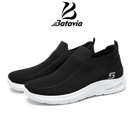 YB59 YB60 Batavia Sepatu Sneakers Slip On Kanvas Rajut Pria Tanpa Tali Casual Shoes SIZE 40-44