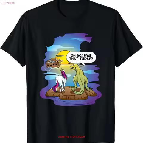 Christian Noah's Ark Bibble Pun Last Unicorn Dinosaur T Shirt vintage Washed Slightly Unisex Versati