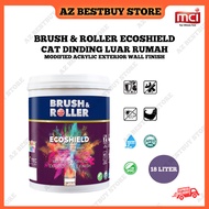 18 LITER MCI B&amp;R ECO SHIELD EXTERIOR WALL PAINT WARNA PUTIH CAT RUMAH 18 LITER