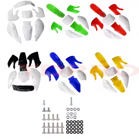 Motorcycle Full Fairing Kits Plastic Body Cover Fenders Mudguard For KLX110 KX65 DRZ110 RM65 Dirt Pi