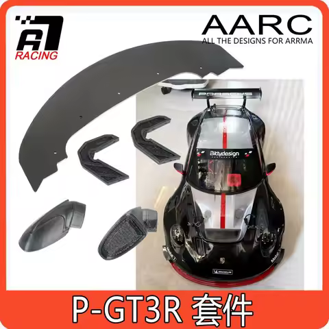 Front Splitter & Side Skirts Mirror Set for Bittydesign 1/7 P-GT3R ARRMA Infraction F1 RC Car Body U