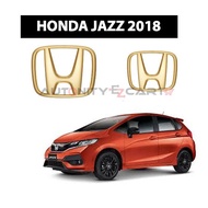Honda H Logo - GOLD Emblem - 1 Set (Front & Rear) Honda Jazz 2018