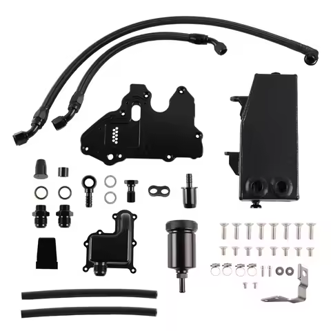 Aluminum Oil Catch Tank Can Kit + Washer Bottle For S3 8V / MK7 GTI/R 2.0 TSI EA888.3 gen