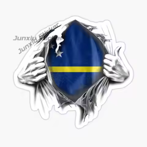 Curacao Caribbean ABC Islands Flag Map Creative Car Sticker Car Styling Car Accessories Decal