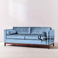 Sofa tamu minimalis-Sofa 2 seater-Sofa warna biru -kursi sofa tamu