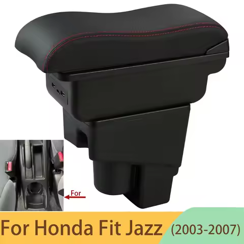 For Honda Jazz Armrest Box For Honda Fit Jazz 1 Car Armrest 2003-2007 Arm Storage Box Car Accessorie