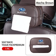 Da Hộp khăn giấy trên xe ô tô ghế sau mô hộp cho Subaru Di Sản Outback Forester Impreza Wrx BRZ suba