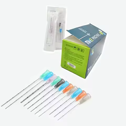 50PCS Micro Cannula 22g 23g 25g 38mm 50mm 70mm Disposble Blunt Tip Micro Cannula Needle