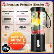 Powerful Portable 6 Cutter Head  22000 rpm Blender Household 530ml Portable Juicer Bottle Blender Fruit Blender electric Juice Cup USB Rechargeable ice Blender