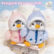 25cm Penguin Plush Toy Cute Dress Up Doll with Hat and Clothes Children Baby Birthday