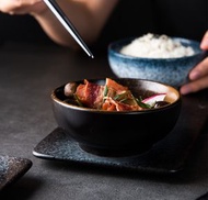 日本暢銷 - [4.5寸日本碗] [耀黑]日式陶瓷碗 飯碗 小麵碗 湯碗 甜品碗 可烤焗 焗爐碗 微波碗