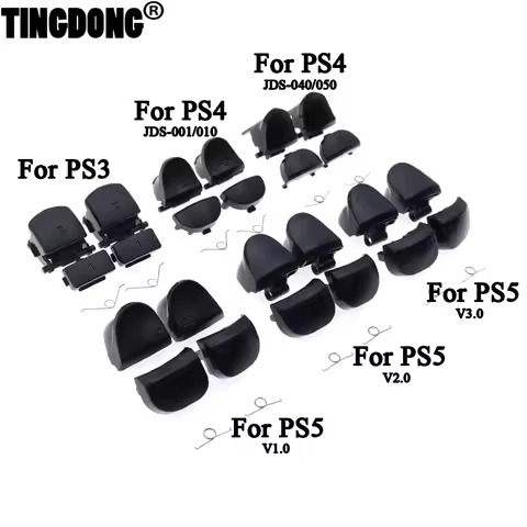 Tong Dong 1Set Black Replace R1 L1 R2 L2 Triggers Buttons For PS3 PS4 Pro Slim PS5 Controller Game K