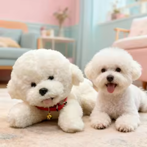 Bichon Frise Soft Stuffed Plush Toys Cute Bichon Dog Plushies Dolls Throw Pillow For Home Pet Puppy 