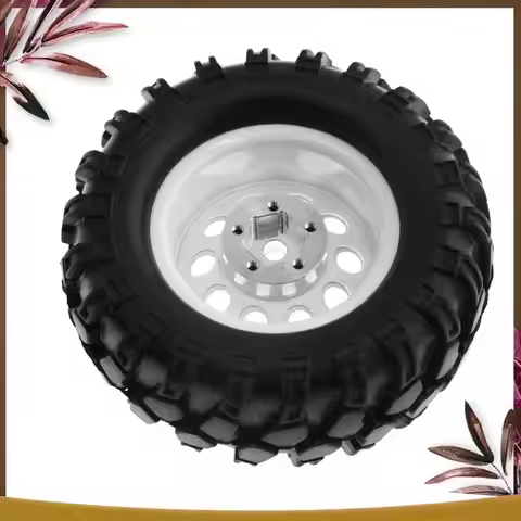 4Pcs 93Mm Metal 1.9Inch Beadlock Wheel Rim Rubber Tire Set For 1/10 RC Crawler Car Traxxas,10 Holes 