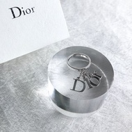 【日本直送 名牌中古包】Christian Dior 迪奧 戒指 銀色 Logo 吊飾 vintage 精品 enmvv4
