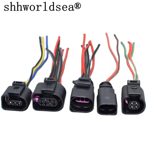 shhworldsea 1pcs 1 2 3 4 6 8 10P 14P 1.5mm 1J0 973 704 1J097370 Female Male Auto Temp Sensor Plug Va