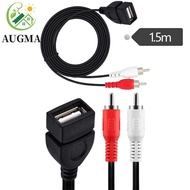 AUGMA Video Extension Cables 3 RCA RCA Male Audio Adapter USB Male to RCA Male Male Plug 2 RCA Exten