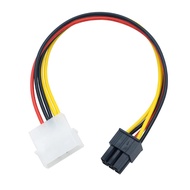 4 Pin Molex to 6 Pin Video Card GPU Power Supply Cable 8.6’’ 22cm (1 Pack)