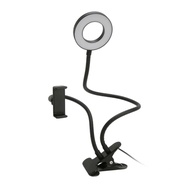 LED selfie ring light with flexible phone holder, portable beauty fill light, phone holder, vertical