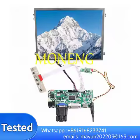 10.4" VS104T-003A IPS LCD (1024×768, 500nit) with HDMI/VGA/Audio controller board.