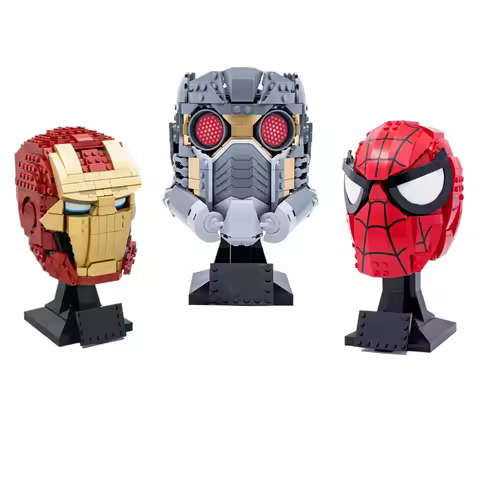 Miniso Marvel Star-Lord Spiderman Mask Ironman Helmet Heroes Avengers Home Decoration Model Building