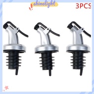 [Shinelight] 3pcs Stainless Steel  Bottle Stopper Liquor Bottle Pourer Stopper Dispenser  [MY]