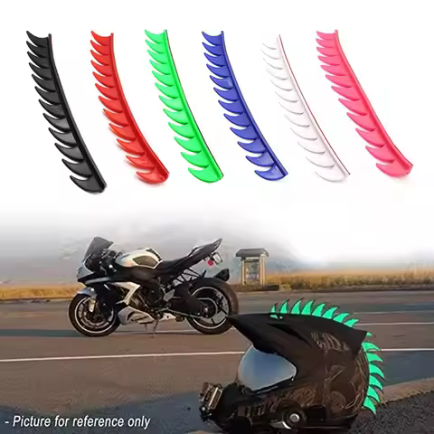 Rubber Dirt Biker Motocross Mohawk Biker Helmet Mohawks Spikes Motorcycle Helmet Mohawk Sticker Moto
